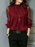 Stand-Collar Office Blouse - gallery image 1