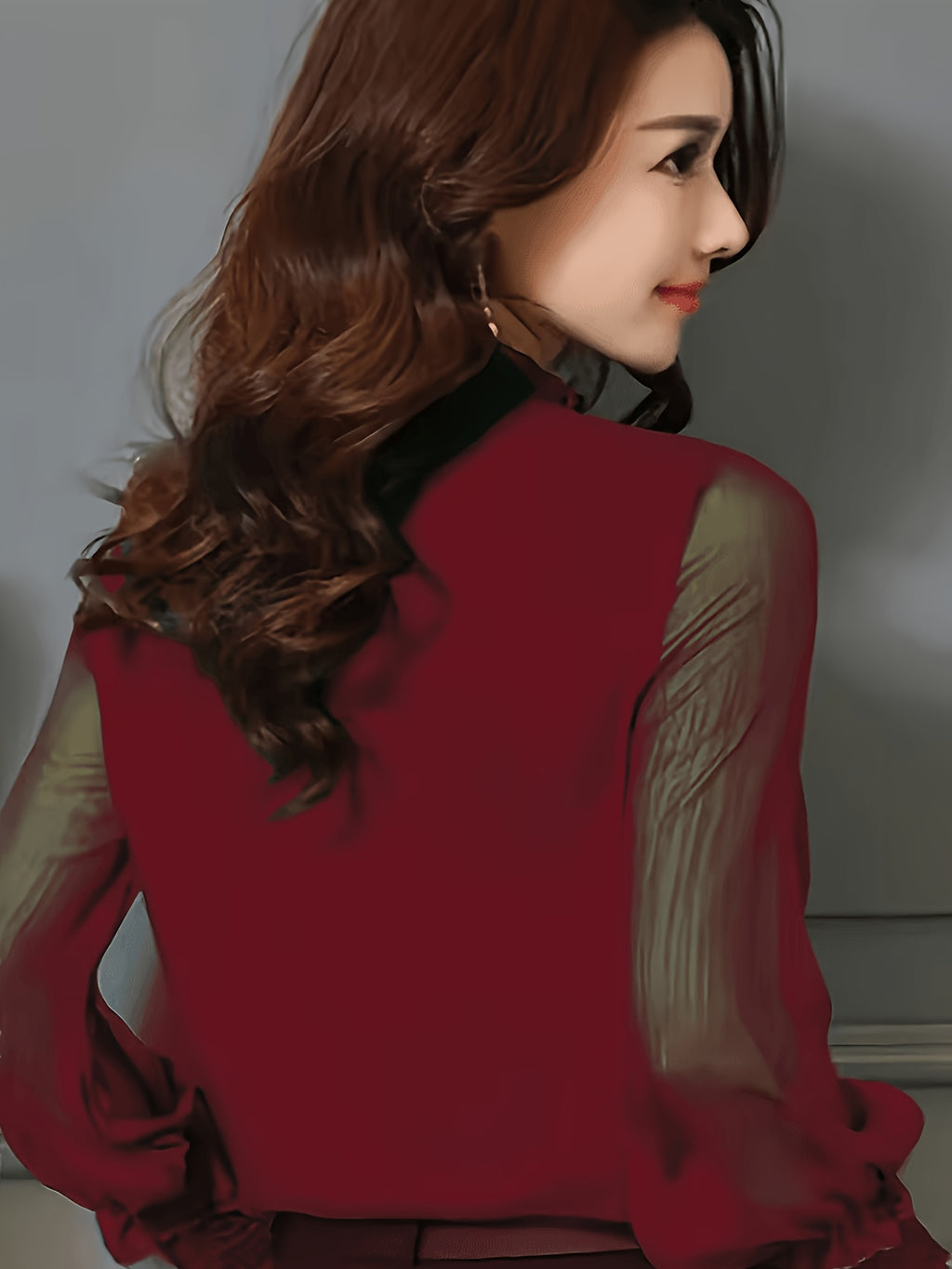 Stand-Collar Office Blouse - gallery image 2
