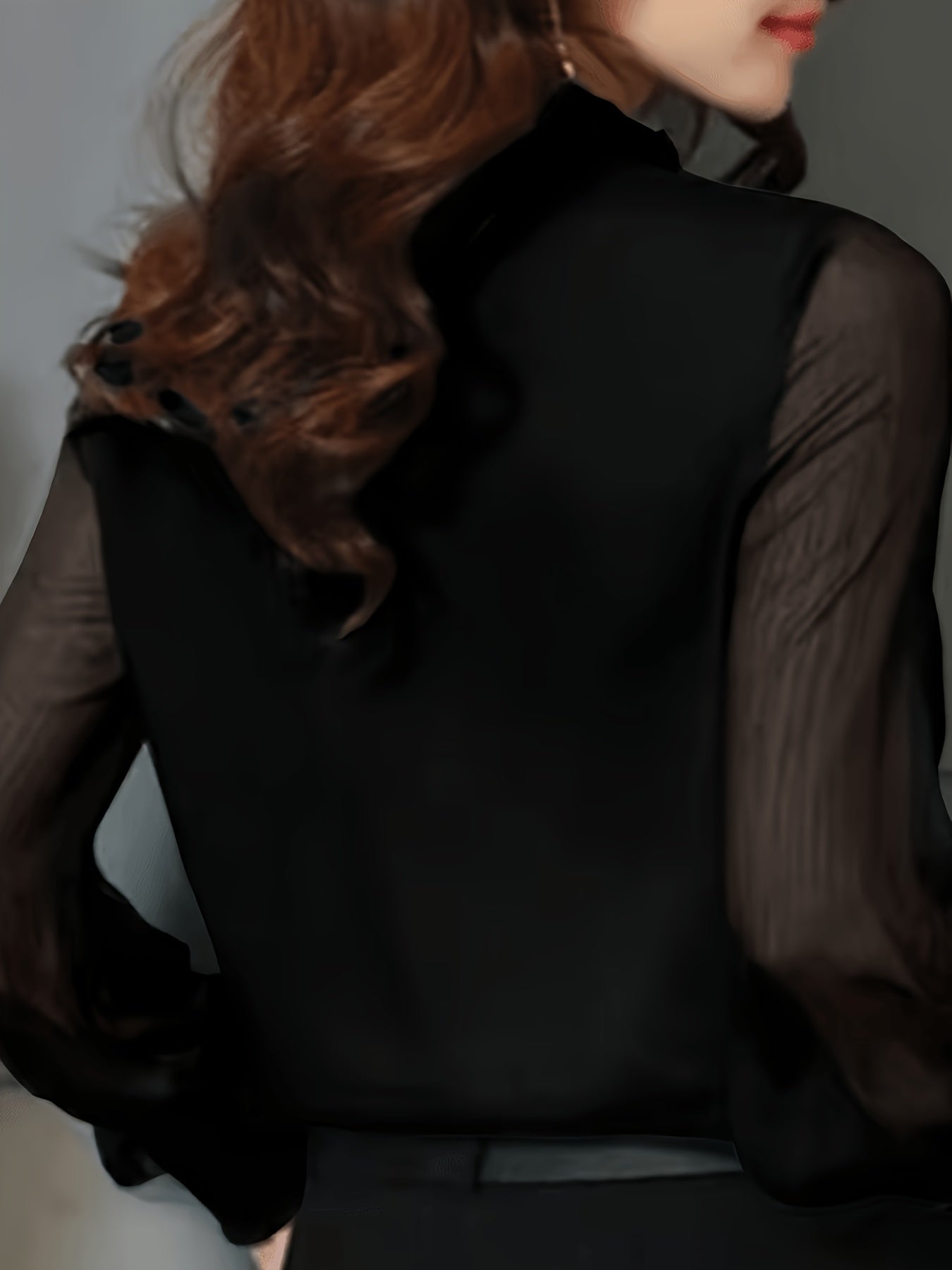 Stand-Collar Office Blouse - gallery image 6