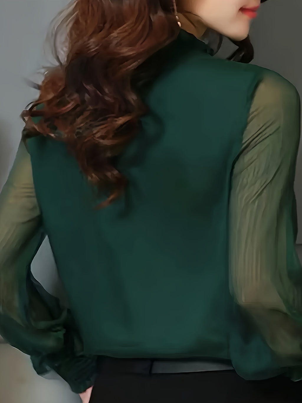 Stand-Collar Office Blouse - gallery image 10