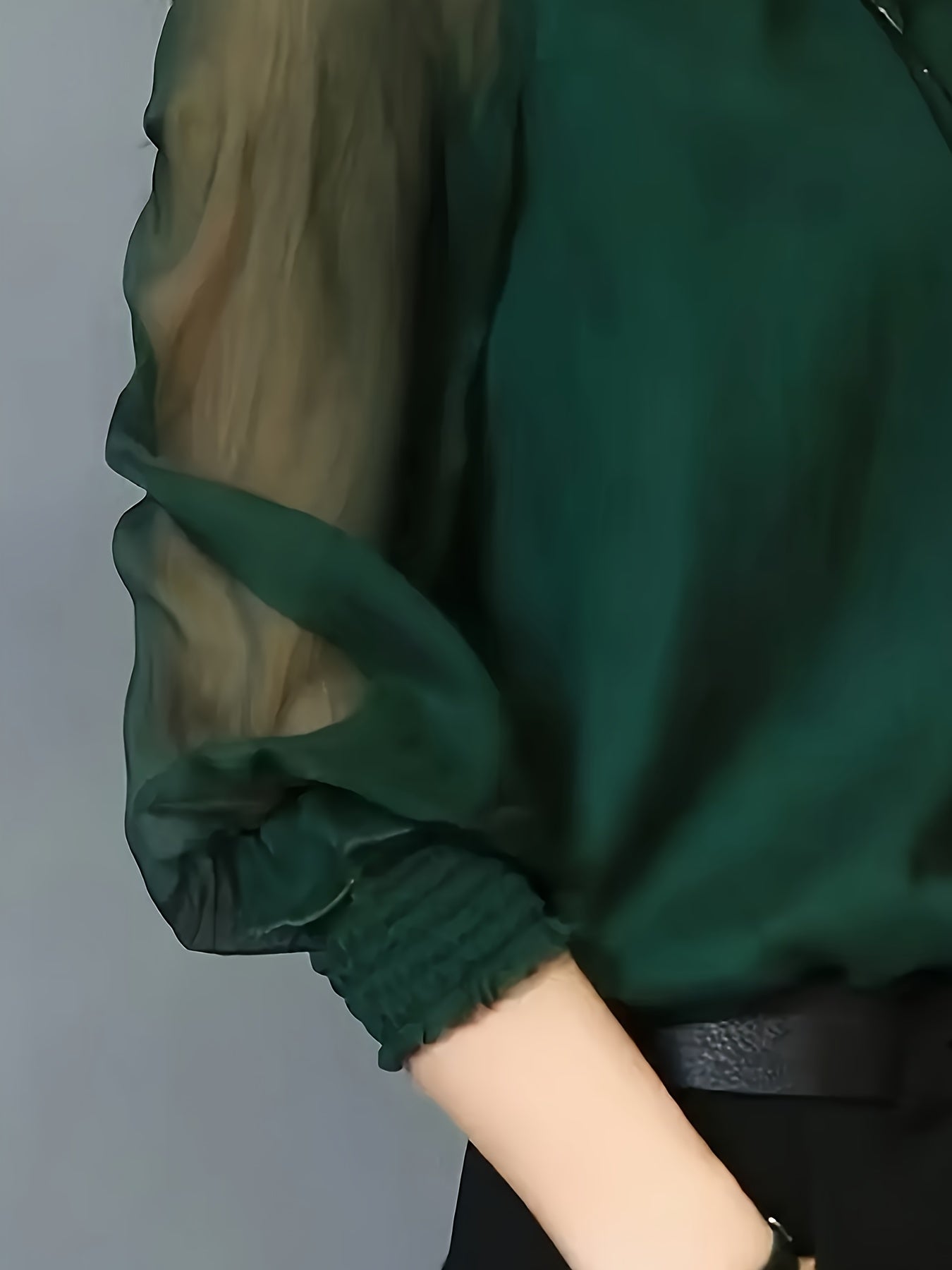 Stand-Collar Office Blouse - gallery image 13