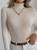 Women'S High Neck Long Sleeve Turtleneck Top