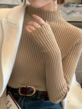 High Neck Sweater Base Shirt Autumn And Winter Korean Style Outfit Thickened Inner Wear Top Fas