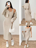 QD0730025 Women's Autumn/Winter High Neck Sweater Dress Skirt